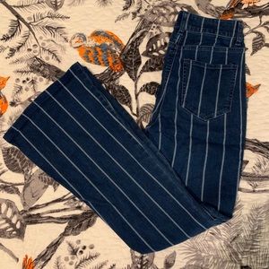 70s Chic Striped Flare Jeans